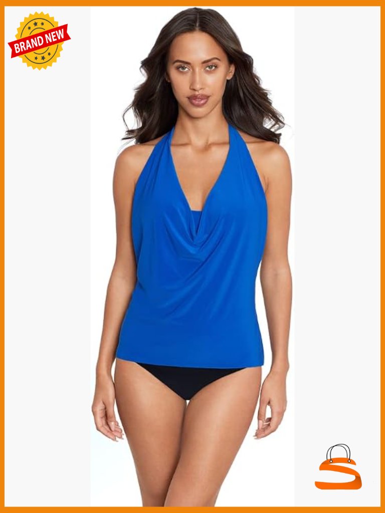 Sophie Cowl Neck Underwire Tankini Top Dd-Cup High Low Hem